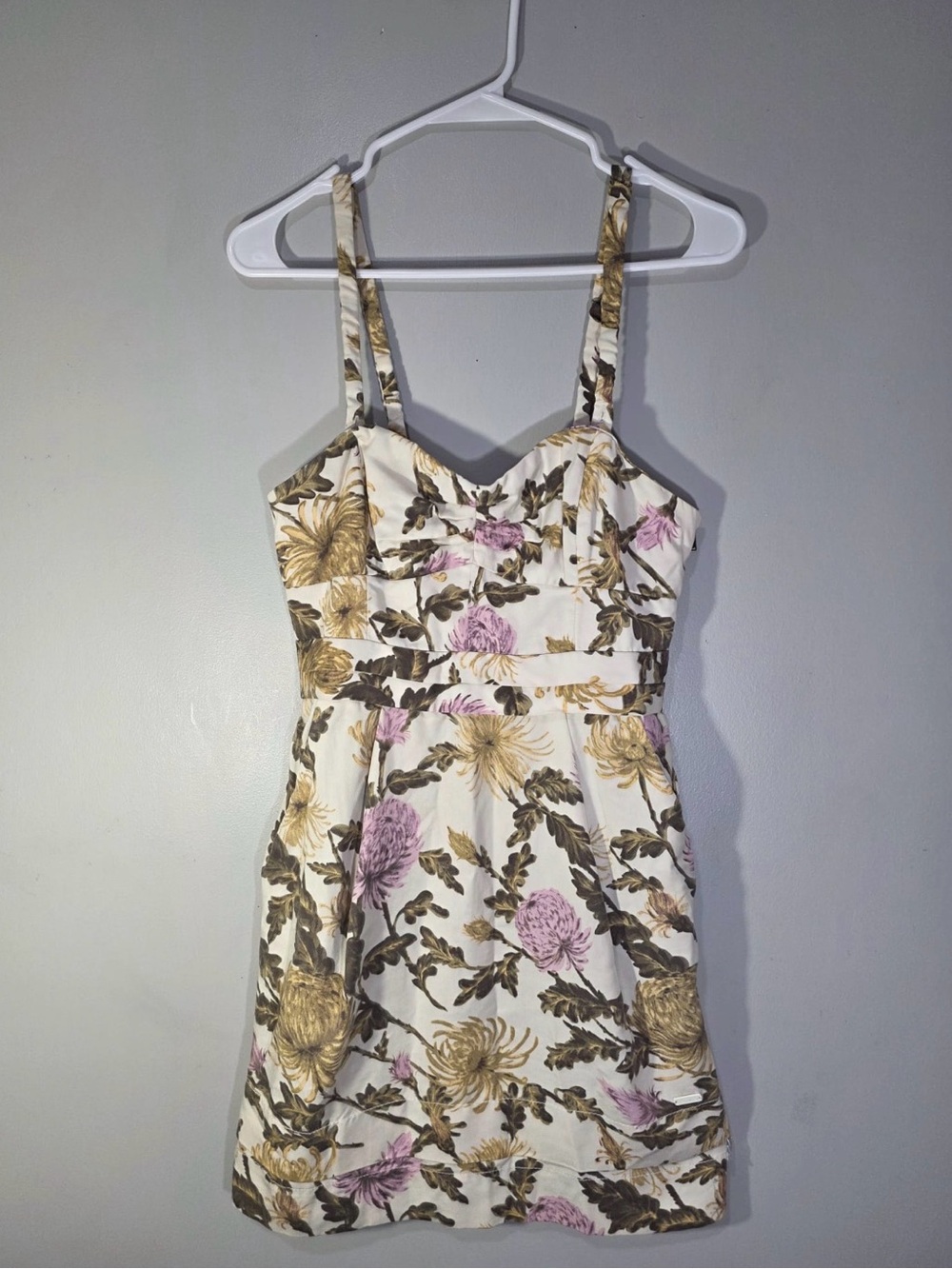 Aritzia WILFRED Vintage Floral Corset Mini Dress Size 4 - Picture 2 of 12